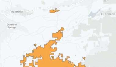 Thousands lose power in El Dorado, Calaveras counties, PG&E outage map shows