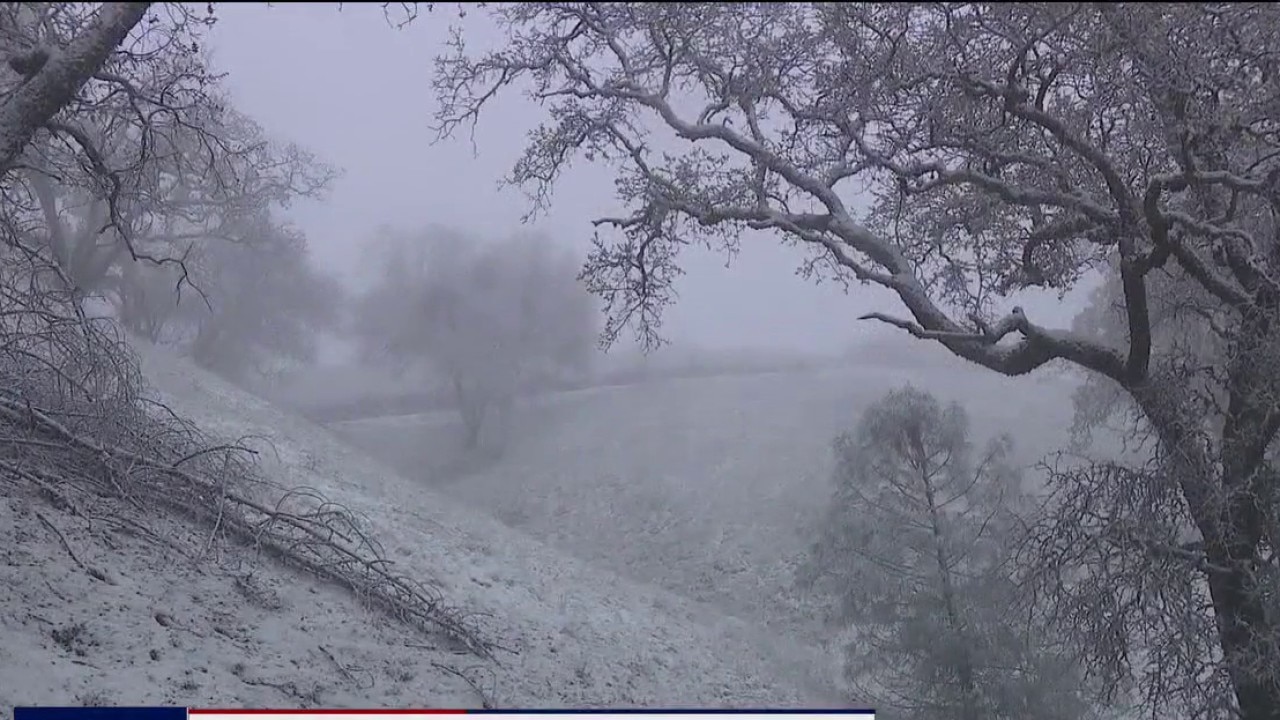 Snow covers Bay Area peaks