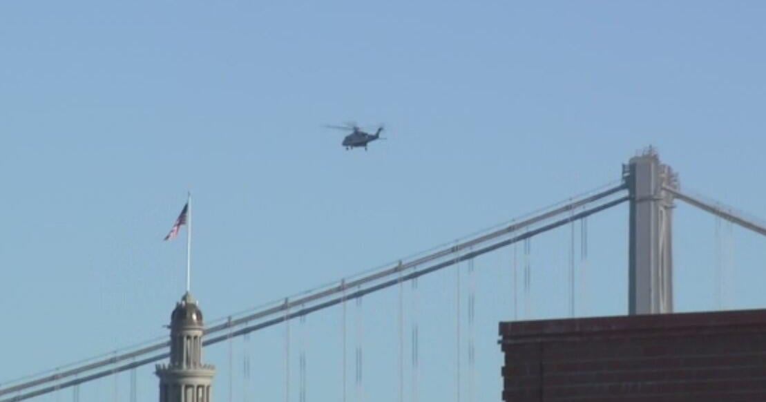 Low-flying helicopter seen around San Francisco Bay Area is part of Super Bowl preparations