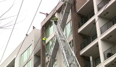 Sacramento firefighters rescuing 2 after scaffolding collapses outside building