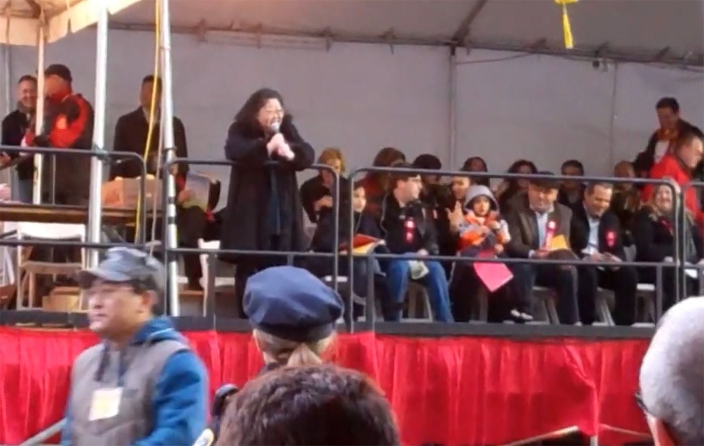Remembering When Rose Pak Used to Harangue Politicians From the Stage at the Chinese New Year Parade