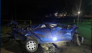 Sacramento County driver suspected of driving drunk crashes into water wheel