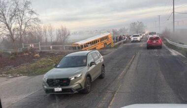School bus with students crashes into creek in Sacramento