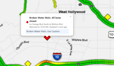 Water main break leads to closure of busy Beverly Hills intersection
