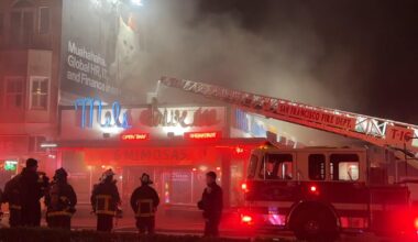 Lombard Street Mel's Drive-In restaurant in San Francisco damaged in fire