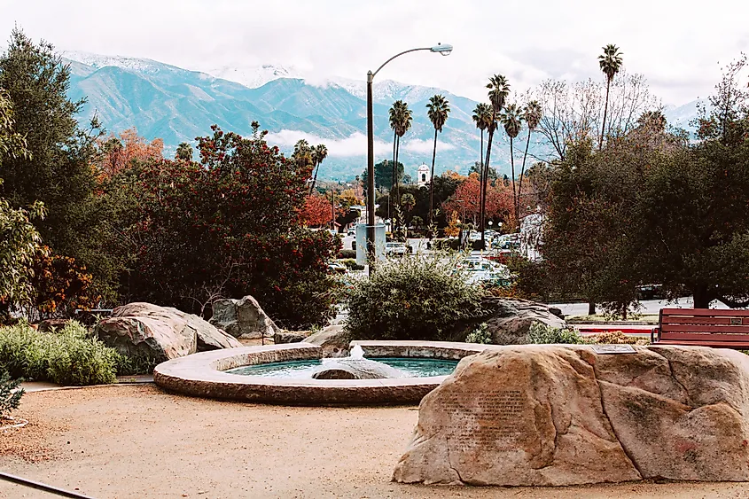 The beautiful downtown area of Ojai, California.
