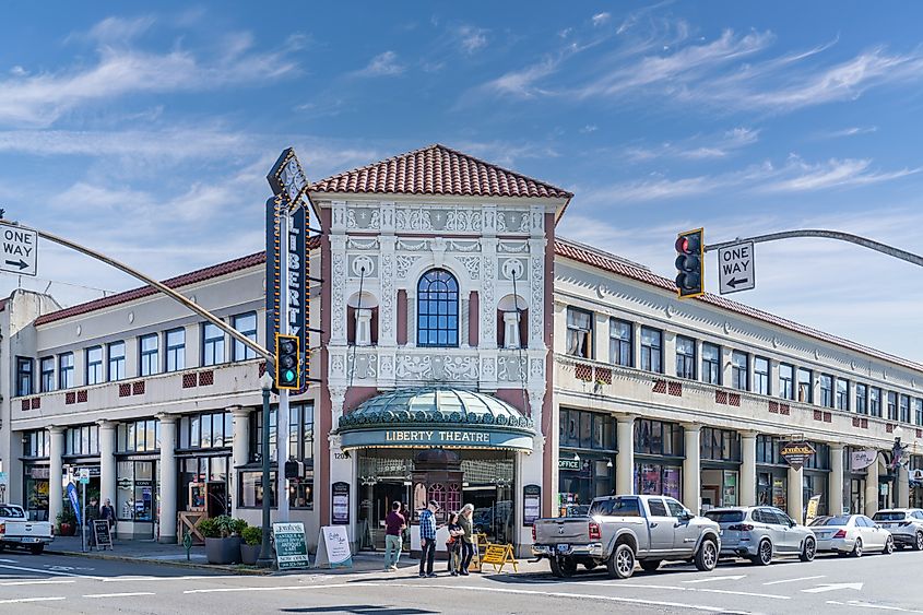 The Liberty Theater in downtown Astoria, Oregon.