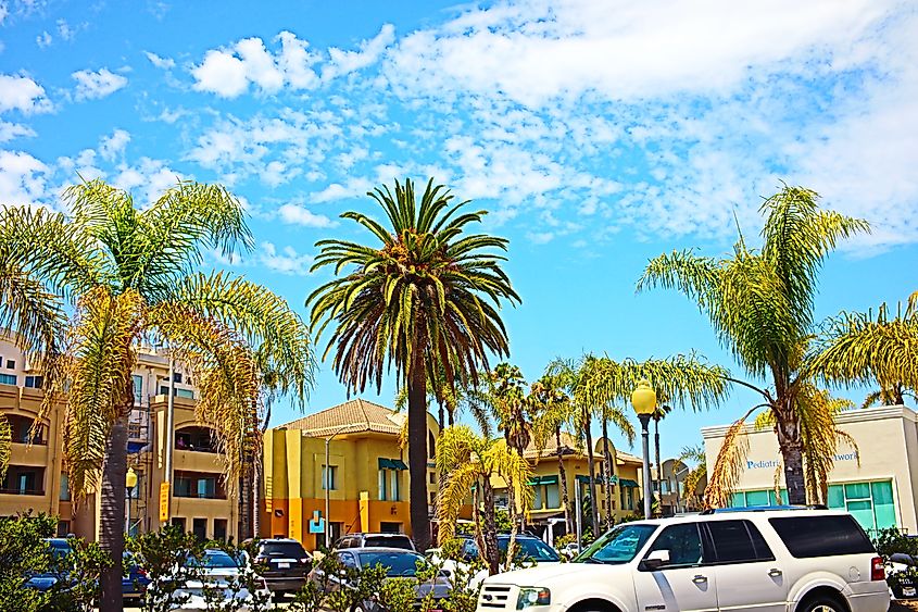 A photo of Old Town Torrance, on a sunny summer afternoon.