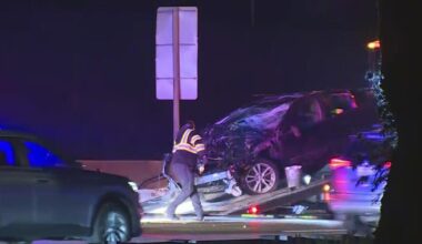 Driver crashes off overpass onto Highway 99 in Sacramento, CHP says