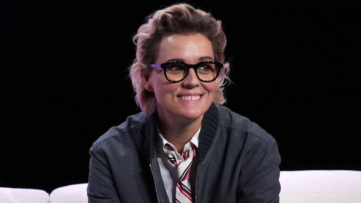 Brandi Carlile at a press conference