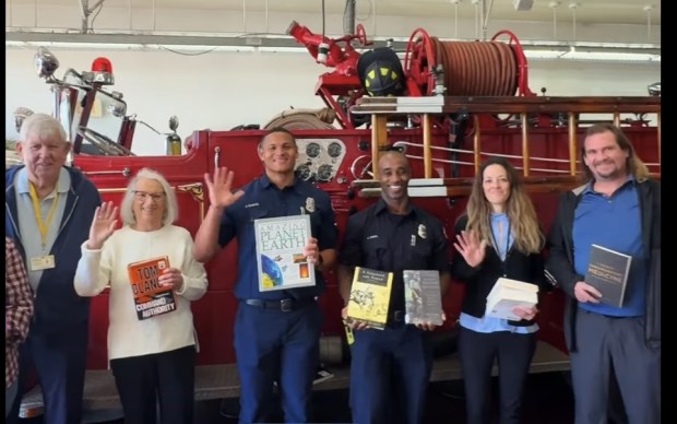 Books donated to fire fighters