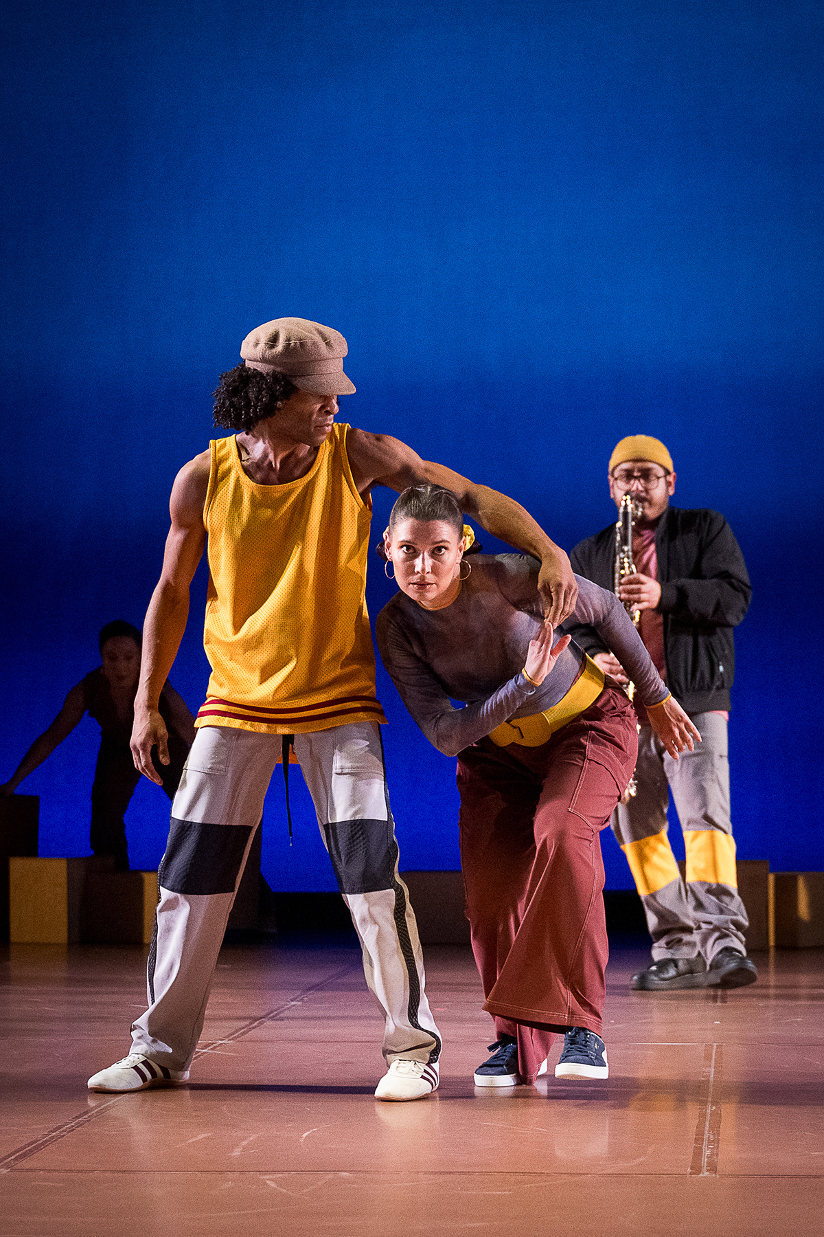 Members of Ephrat Asherie Dance perform “Shadow Cities,” a highly...