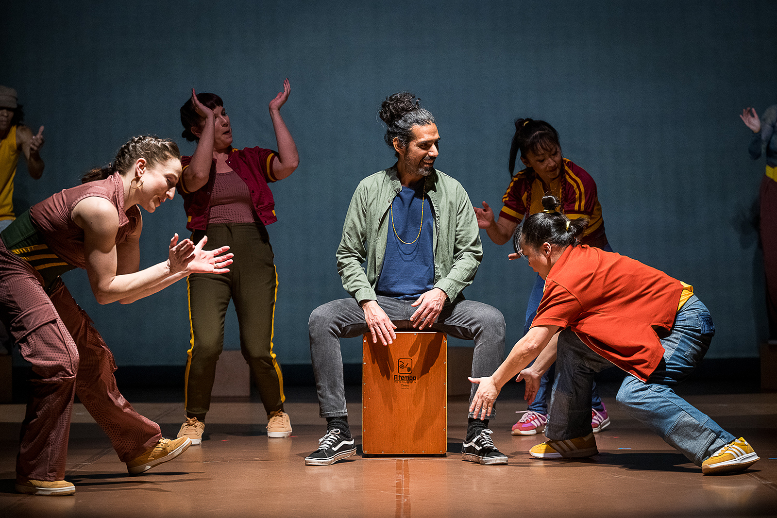 Members of Ephrat Asherie Dance perform “Shadow Cities,” a highly...
