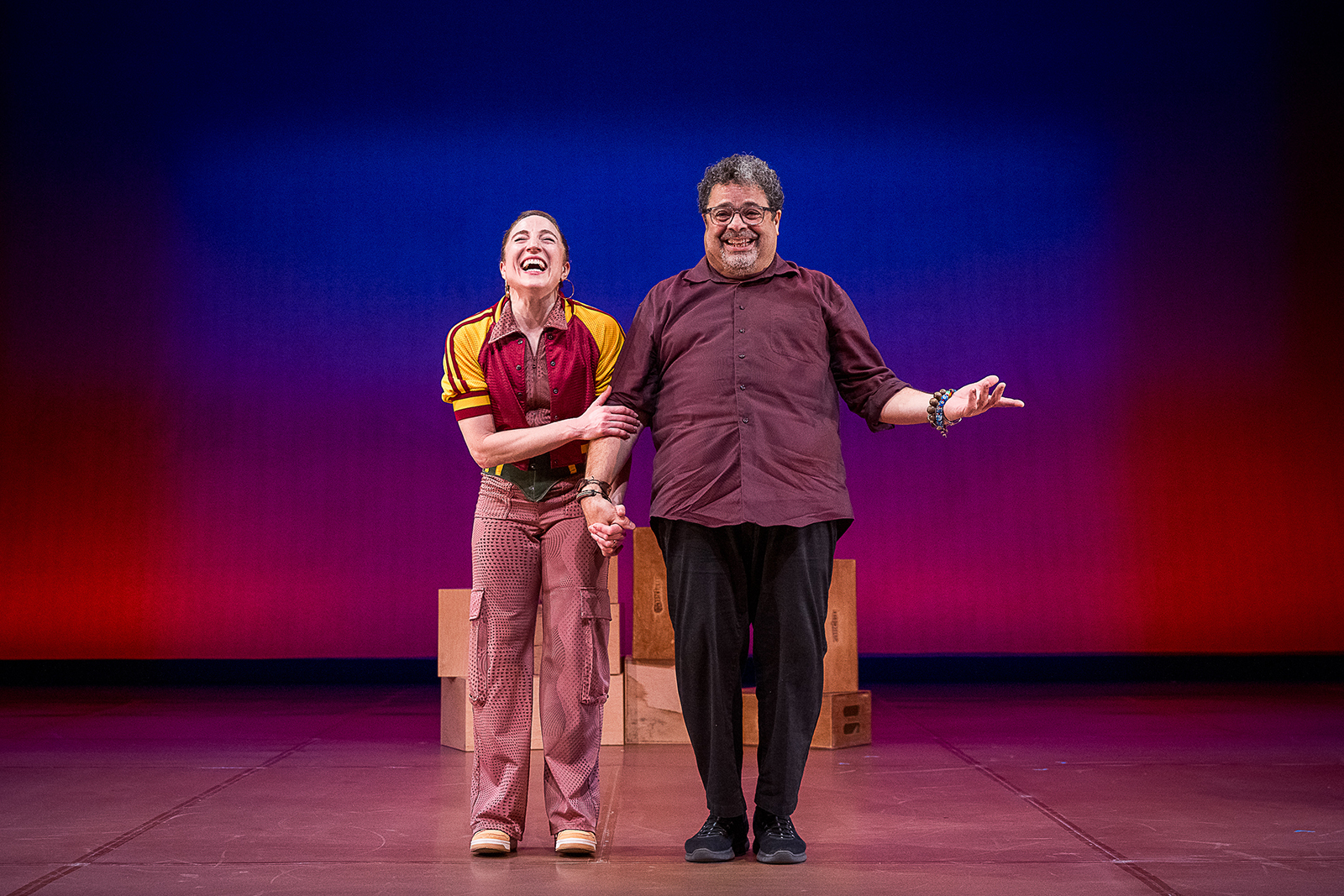 Choreographer Ephrat Asherie, left, and composer/pianist Arturo OâFarrill have collaborated...