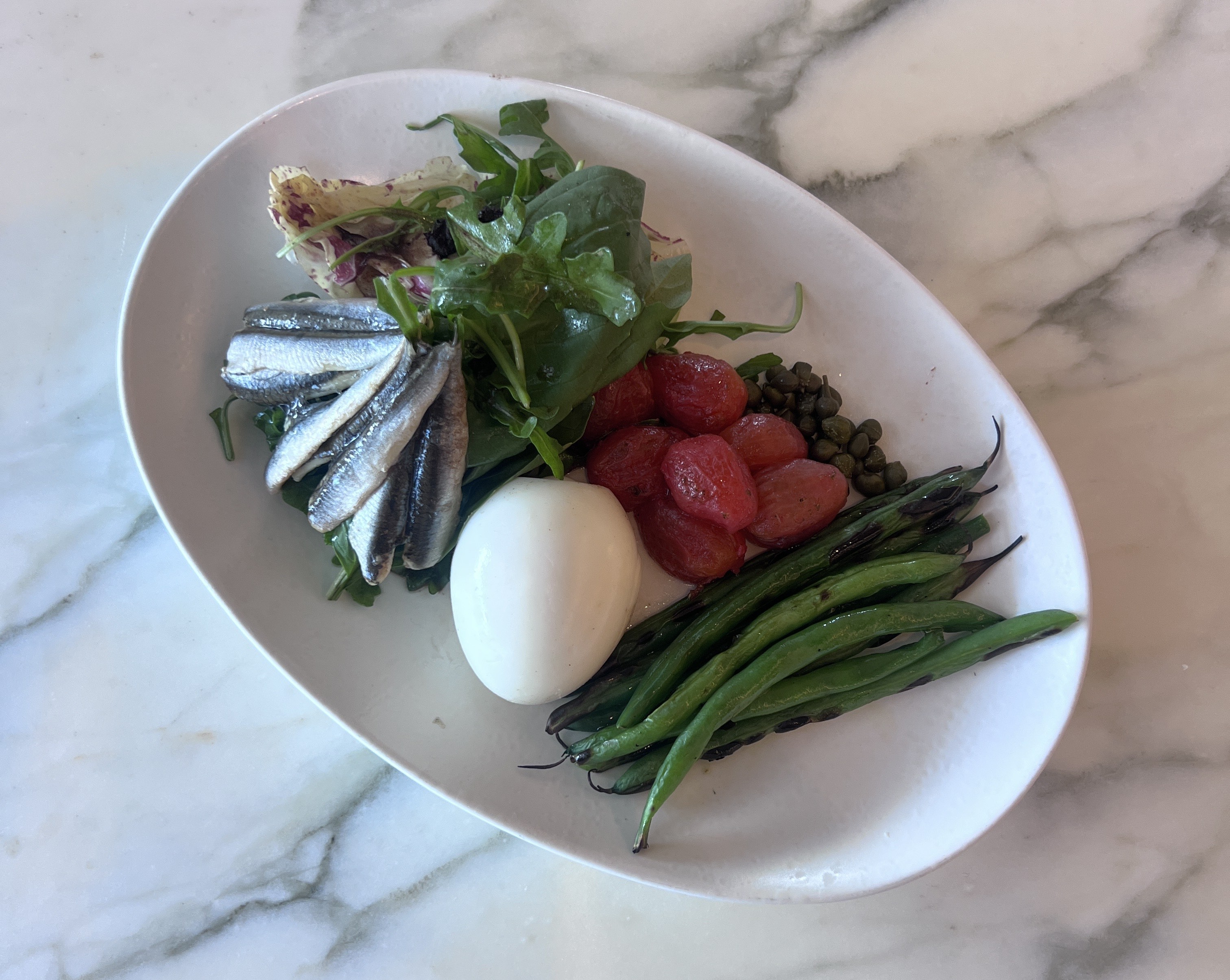 Insalata nizzarda vegetariana, an Italian twist on Julia Child’s salad...