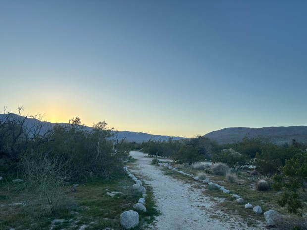 The trail heading east from Vallecito County Park. (Maura Fox / The San Diego Union-Tribune)