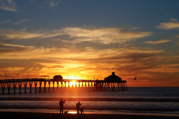 The sunset at Imperial Beach Pier in early January. (Nelvin C. Cepeda / The San Diego Union-Tribune)