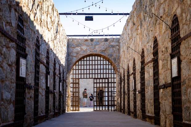 People explore the Yuma Territorial Prison on Sunday, Feb. 8, 2026 in Yuma, Ariz.. (Meg McLaughlin / The San Diego Union-Tribune)
