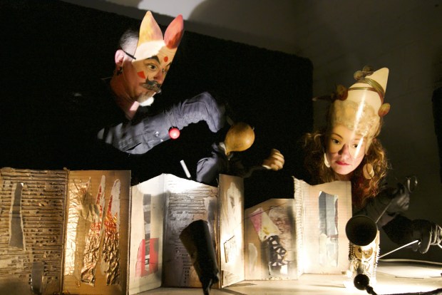 Animal Cracker Conspiracy performs a puppet theater show. The company will present Adult Puppet Cabaret, a show for grown-ups, at La Jolla Playhouse's 2026 WOW Festival in April. (Animal Cracker Conspiracy)
