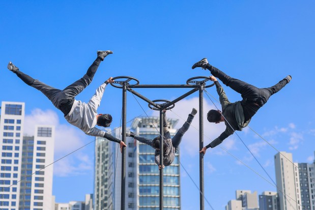 FORCE, an acrobatic theater troupe from South Korea, will perform "Suzik," a show about human connection, at La Jolla Playhouse's 2026 WOW Festival in April. (GoGuMa)