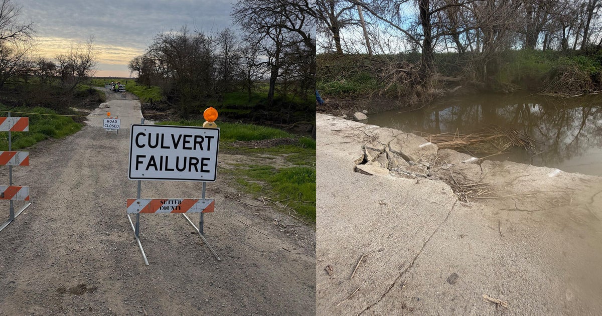 Sutter County road closed after culvert failure