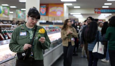 Inside a Valentine’s mixer at a San Francisco Trader Joe’s