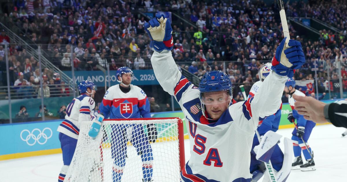 U.S. men rout Slovakia, will play Canada for hockey gold medal