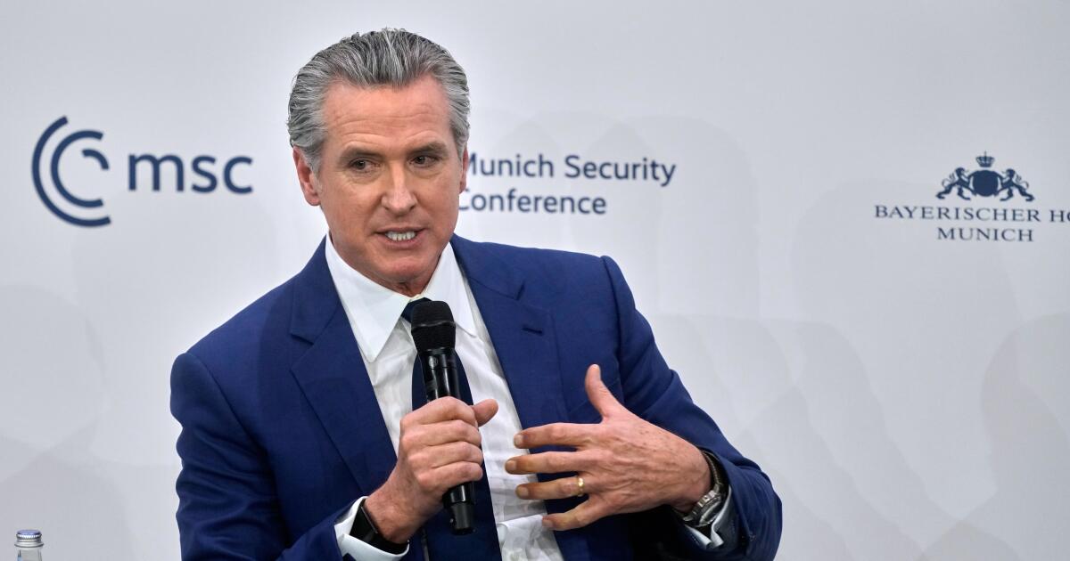 Newsom tells world leaders Trump's retreat on the environment will mean economic harm