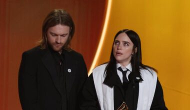 Billie Eilish and Finneas make Grammy history for song of the year win