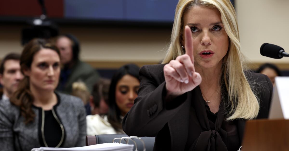The unintended hilarity of Pam Bondi's finger-wagging testimony