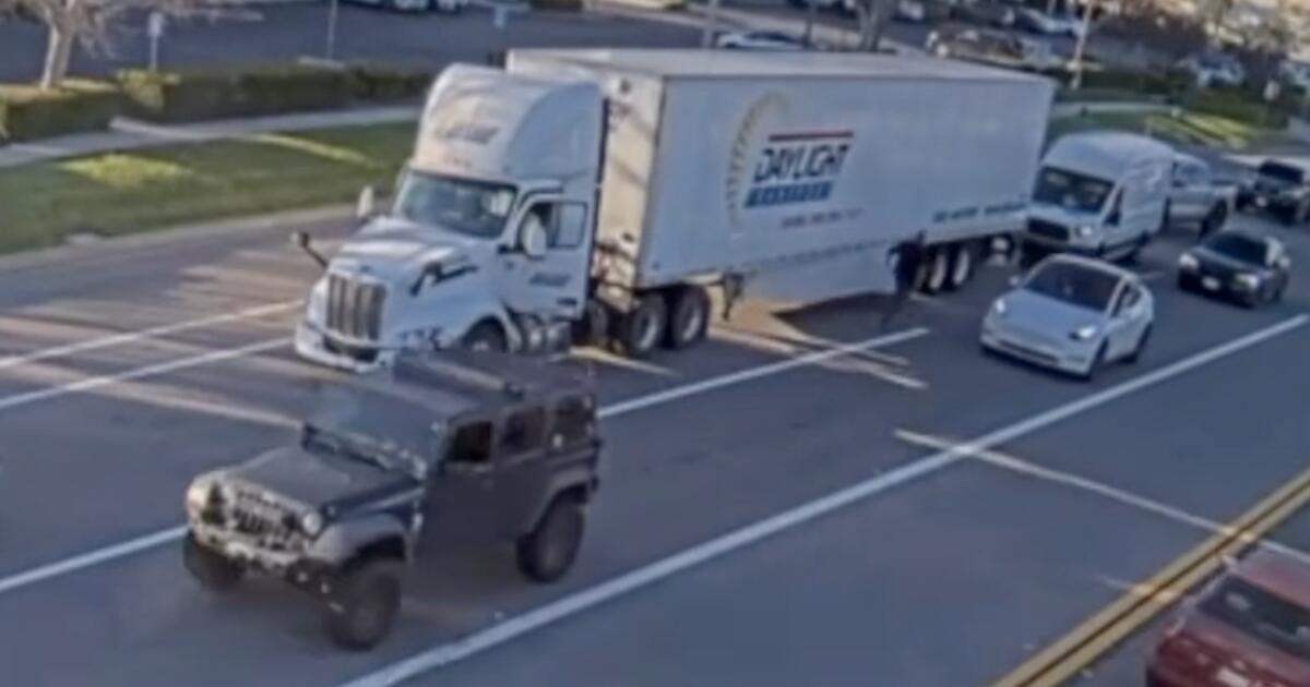 Video shows brazen big rig burglary on Chino street