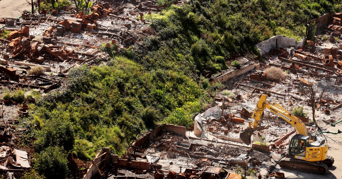 Wildfire debris removal underway at Palisades Bowl Mobile Home park