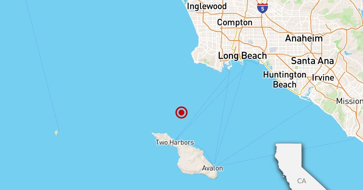 Magnitude 3.5 earthquake recorded off Catalina