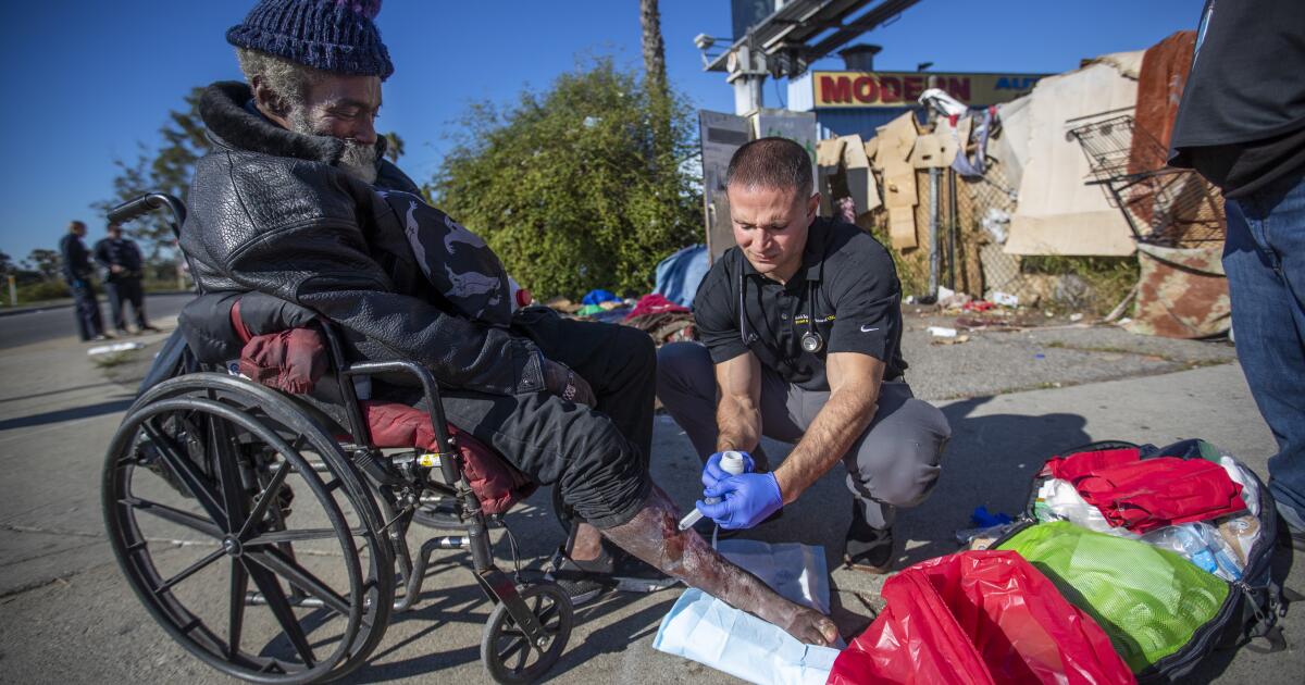 This street medic is a hero to L.A.'s homeless. "Dr. Brett's" office is the streets