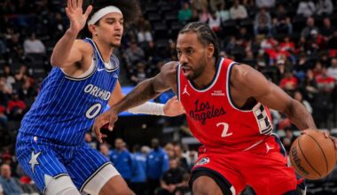 Slumping Clippers get 37 points from Kawhi Leonard but fall to the Magic.