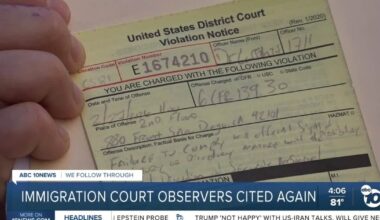 Immigration court observers cited again at San Diego federal building