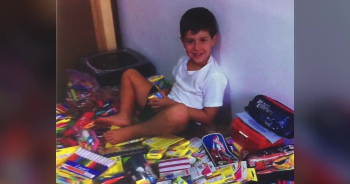 High school senior's decade-long mission brings school supplies to sick kids
