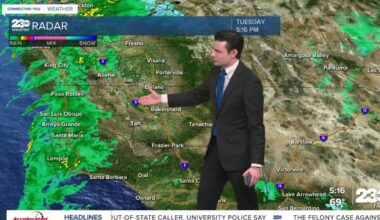Strong winds continue, rain moves in