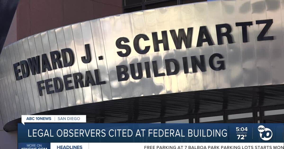 Immigration court observers detained, cited at San Diego federal building