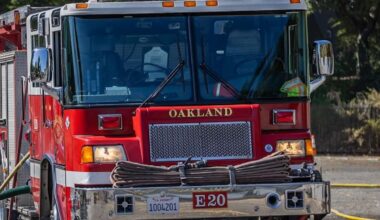 Man struck by Oakland fire department vehicle outside Fire Station 20 while responding to structure fire