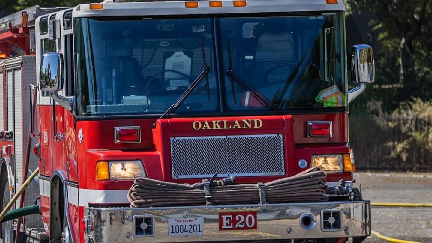 Man struck by Oakland fire department vehicle outside Fire Station 20 while responding to structure fire