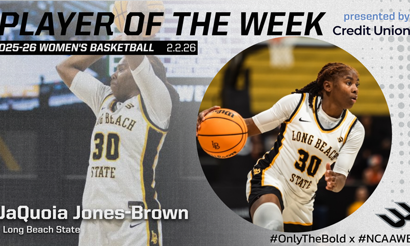 Season High for JaQuoia Jones-Brown of Long Beach State Nets Big West Player of the Week Award