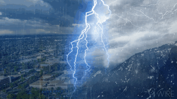 weather fresno huntington lake rain snow thunderstorm