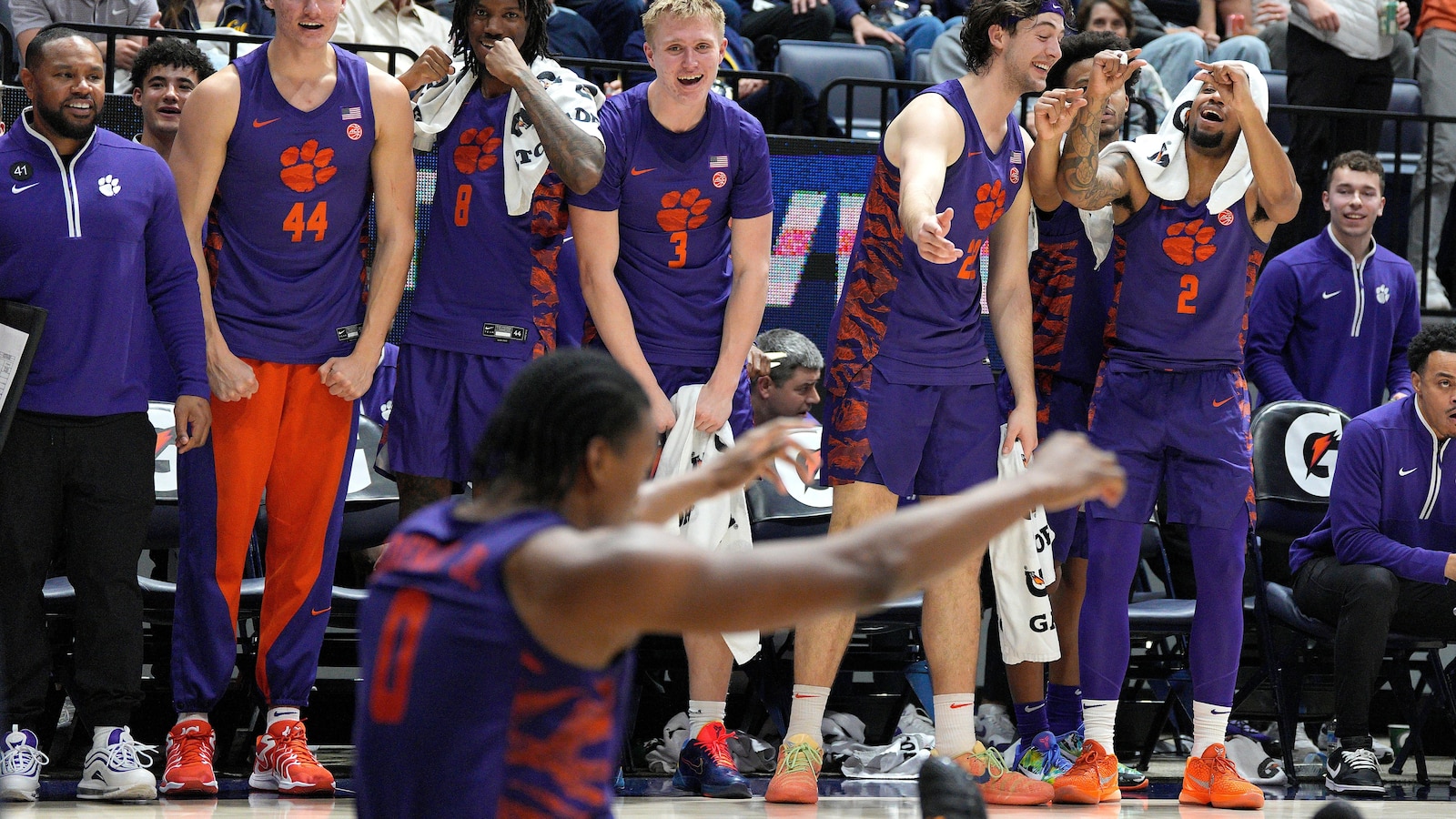 No. 20 Clemson routs California 77-55, ties Duke for first place in ACC