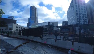 CityWatch LA - Construction Obstacles At The Critical Grand Avenue Arts/Bunker Hill Station Leave Transit Riders Hung Out To Dry