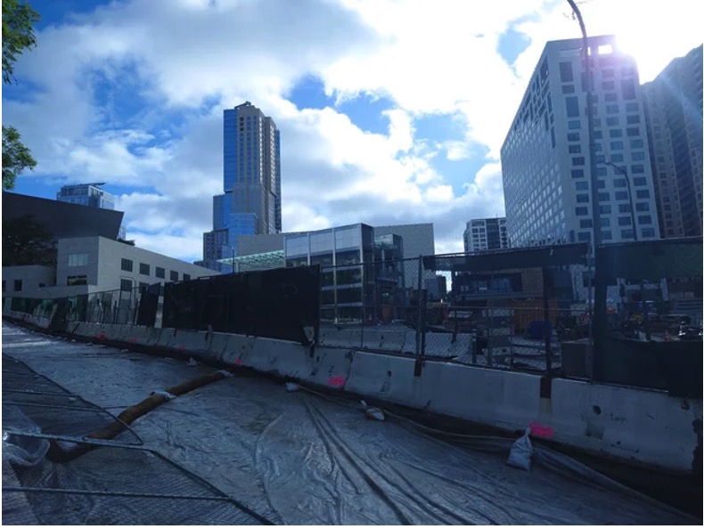 CityWatch LA - Construction Obstacles At The Critical Grand Avenue Arts/Bunker Hill Station Leave Transit Riders Hung Out To Dry