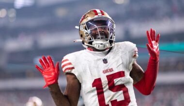 San Francisco 49ers wide receiver Jauan Jennings (15)