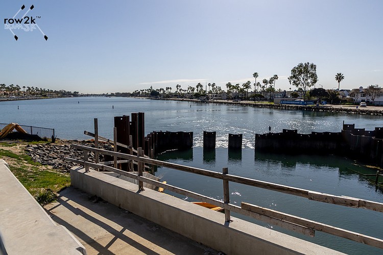 Current from the Colorado Lagoon flowing onto the course
