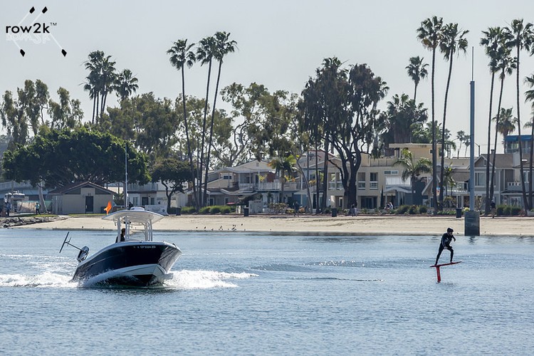 If he can get through here on a foil, a rowing shell will have no problems