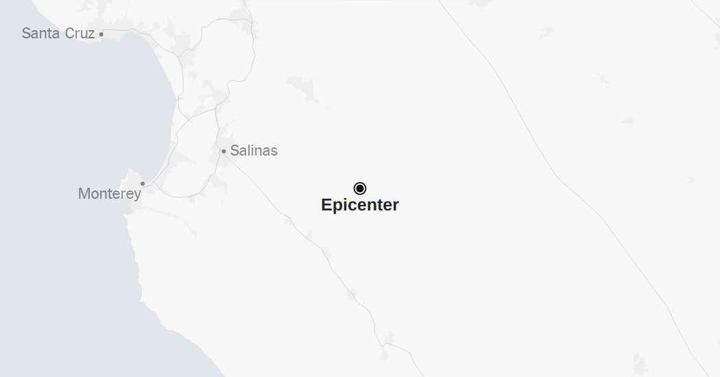 Map: Earthquake Shakes Central California